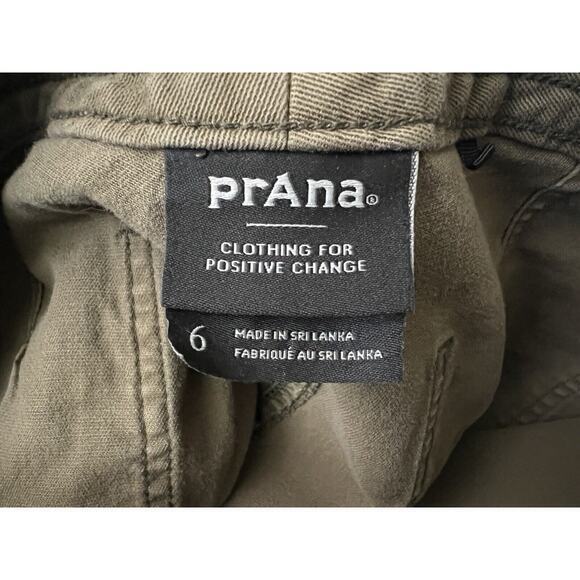 PrAna Pants Women’s 6 Olive Green Flat Front Straight Casual Pockets Outdoor EUC - Picture 10 of 11